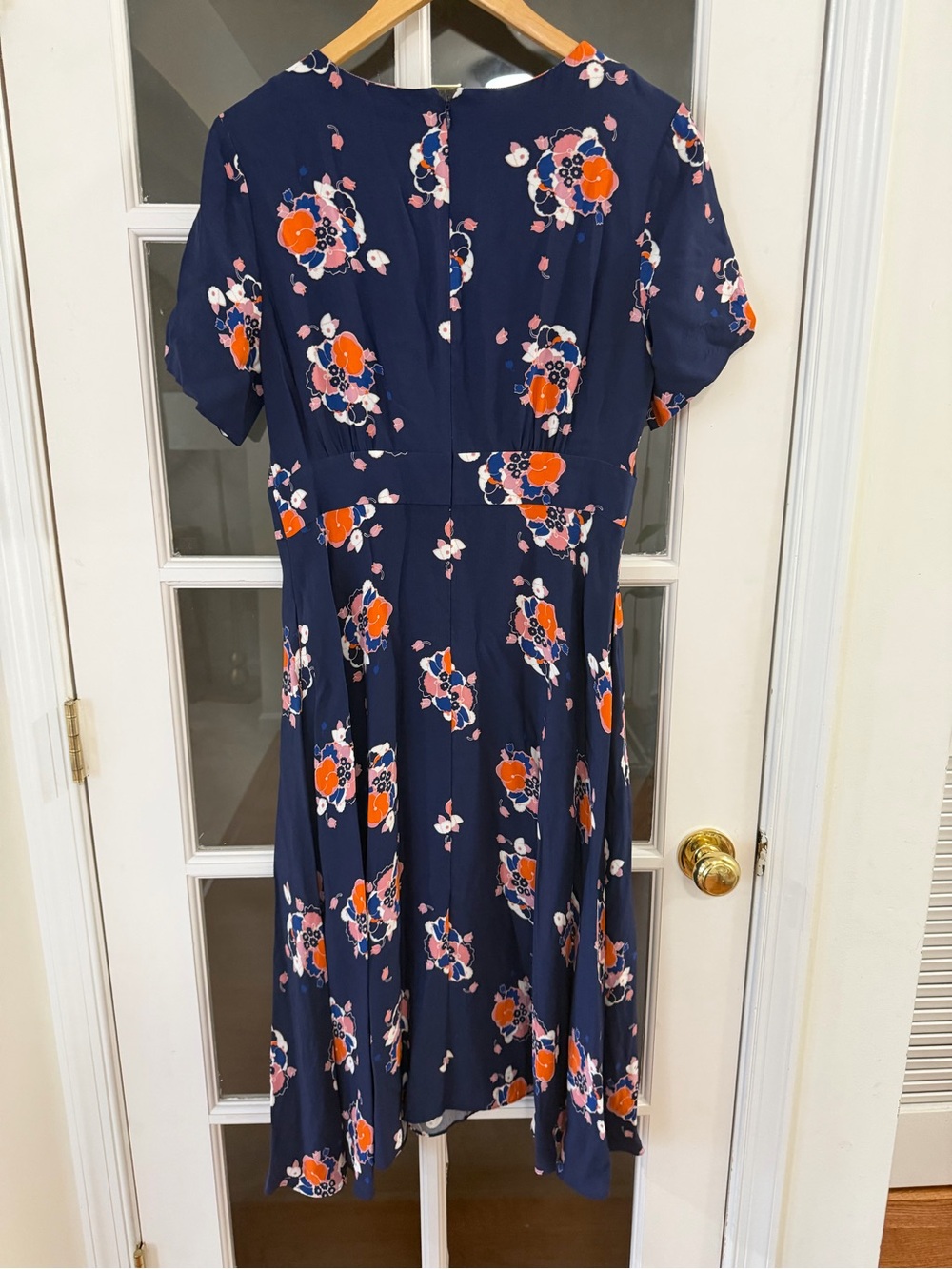 Boden Ruth Navy Floral A-Line Midi Dress - Size 8 - Picture 8 of 8